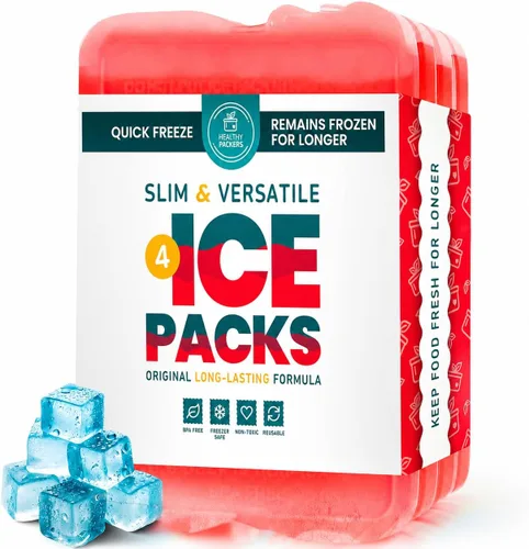 Miniatura 12 de Healthy Packers Reusable Ice Packs for Lunch Boxes - Long Lasting Slim Freezer Packs, Thin Non-Toxic BPA-Free Hard Gel Ice Blocks for Coolers, Kids