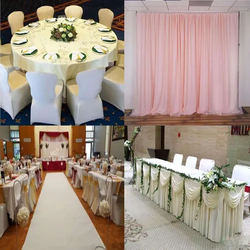 Miniatura 5 de Efavormart - Perno de tela de poliéster negro para banquetes de boda, restaurante, venta al por mayor, para fiestas, eventos, decoración, artes