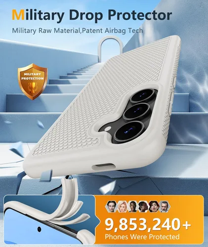Miniatura 746 de FNTCASE Funda para iPhone 17 Pro: Fundas delgadas translúcidas de color azul claro compatibles con MagSafe, protección completa de la cámara