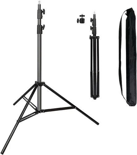 Soporte de luz resistente de 9.5 pies/9.2 ft de resorte ajustable acolchado de metal para fotografía de estudio fotográfico, luz de anillo, equipos