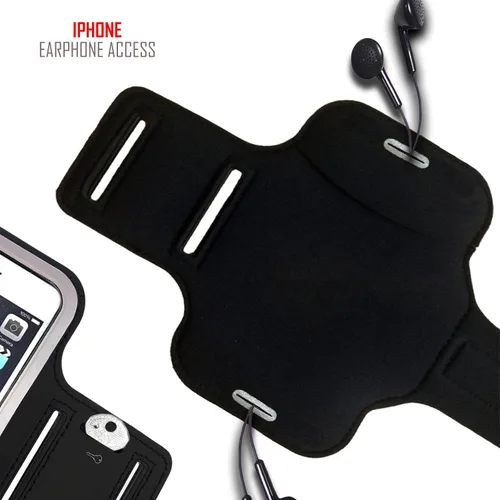 Miniatura 4 de RevereSport Brazalete para correr para iPhone SE 2020 / SE 2022 con acceso de identificación de huellas dactilares. Soporte para brazo de teléfono