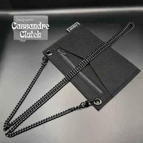 Miniatura 11 de Conversion Kit compatible with Monogram Clutch, Insert with 120cm - 47" inches Premium Gold Chain, Wristlet Insert Wallet on Chain (Lime)