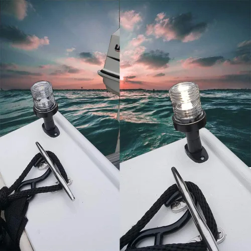 Miniatura 5 de Young Marine - Luz de navegación LED fija para barco, visibilidad de 3 millas náuticas, montaje todo alrededor, 10-24 VDC