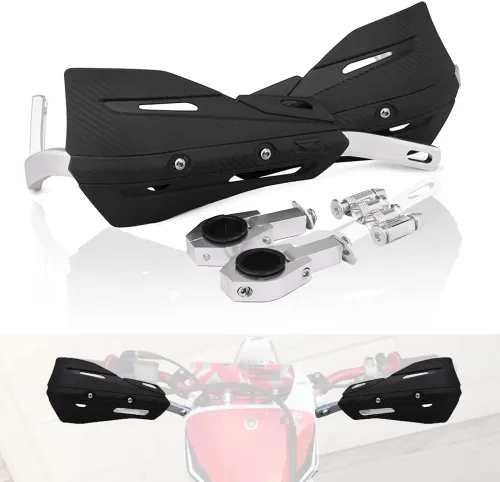Paramanos universales de aluminio para motocicleta, 7/8 pulgadas, 0.866 in y 1 1/8 pulgadas, 1.102 in, para todoterreno, ATV y motocross, color negro