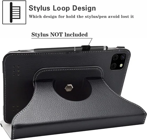 Miniatura 6 de LiuShan Funda de poliuretano con rotación 360 para DIALN X8 Ultra/Vortex Tab 8 4G/Foxx T8 Plus/Sky Devices Elite T8/Elite Octa/MAXWEST Nitro 8/Astro