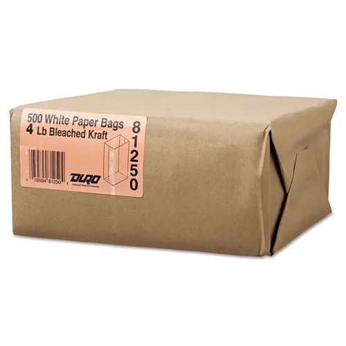 Miniatura 2 de General GW4500 #4 Bolsa de papel para comestibles, 30 libras, color blanco, estándar 5 x 3 1/3 x 9 3/4, (caja de 500 bolsas)