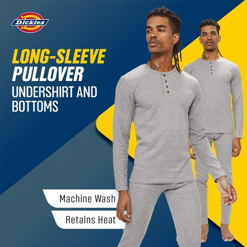 Miniatura 4 de Dickies Conjunto de ropa interior térmica Long Johns para hombre, 2 piezas de capa base para clima frío para hombre