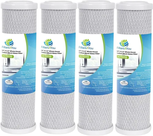 Miniatura 8 de CFS Cartucho de filtro de agua de bloque de carbono de 10 x 2.5 pulgadas de 5 micrones compatible con modelos WCBCS975-RV - Filtro de repuesto