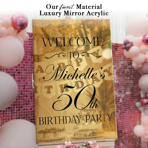 Miniatura 6 de Cartel personalizado para fiesta de bienvenida de 50 aniversario, 50 cumpleaños, 23.6 x 17.7 in, 35.8 x 23.6 in, 18.9 x 14.2 in, cartel