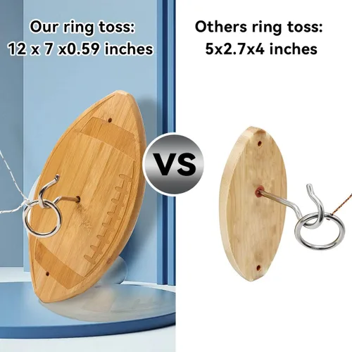 Miniatura 3 de GSE Games & Sports Expert Ring Toss Game for Adults, Hook and Ring Toss Game Wall Mount for Outdoor/Indoor, Ring Toss Hook Game for Family Fun Party