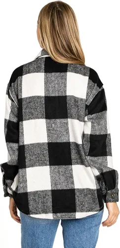 Miniatura 3 de Love Tree Chaqueta de abrigo a cuadros de gran tamaño para mujer