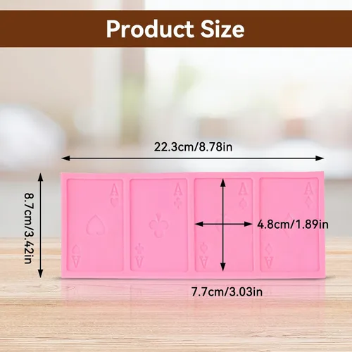 Miniatura 2 de Moldes de silicona para tarjetas de póquer, molde de silicona para hornear, moldes de silicona para alimentos, utensilios para hornear para pastel