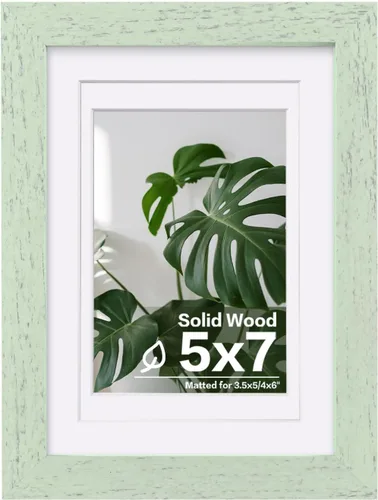 Miniatura 198 de Egofine - Portarretratos de 4 x 6 pulgadas, de madera maciza con plexiglás, para fotos de 3.5 x 5 con paspartú o de 4 x 6 sin paspartú, para colocar