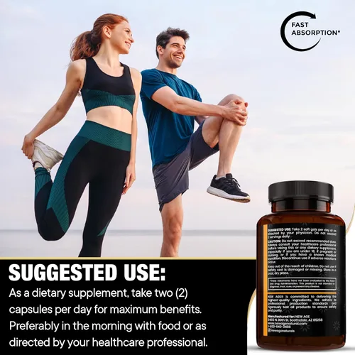 Miniatura 6 de NEW AGE Cápsulas de gel blando de aceite de semilla negra, prensado en frío de alta calidad, Nigella sativa que produce aceite de semilla de comino
