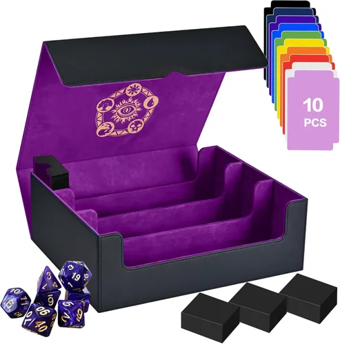 Miniatura 26 de PROMAXIBINDER MTG Commander - Caja de baraja con 2 divisores, se adapta a más de 100 tarjetas de una sola funda, caja de cubierta mágica de imán