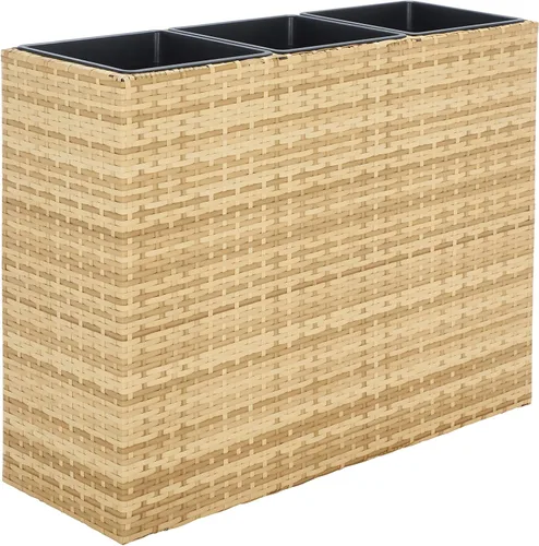 Miniatura 10 de SAFAVIEH Rita - Soporte para plantas de mimbre beige de 3 niveles con cestas, estante vertical para macetas para patio, balcón, jardín, 32.28