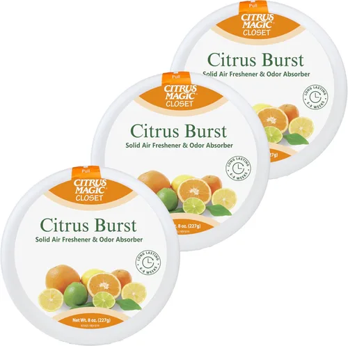 Miniatura 8 de Citrus Magic Ambientador sólido absorbente de olores para armarios, cedro, 8 onzas, paquete de 3 Armario de cedro