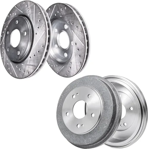 Miniatura 47 de Detroit Axle - 4 rotores de freno para Chevrolet Cruze 2014 2015 [modelos de motores de gas] Rotores de freno de disco perforados y ranurados