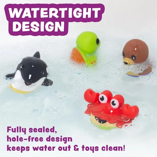 Miniatura 5 de Tub Works® Tub Bobbers™ Bob, Wobble & Float - Juguetes de baño verticales para niños pequeños, paquete de 6 Acción única de tambaleo Juguetes