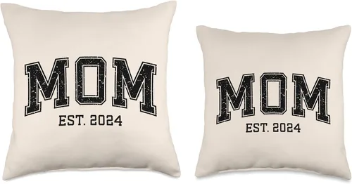 Miniatura 3 de Mom Est 2024 Custom Mom Personalized Mother’s Day Customized Throw Pillow