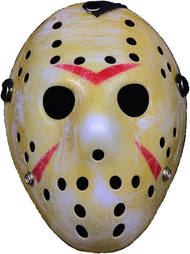 COSTOYFUN Máscara para disfraz de Halloween, máscara de terror, máscara de disfraz de cosplay, máscara de fiesta de máscaras Amarillo