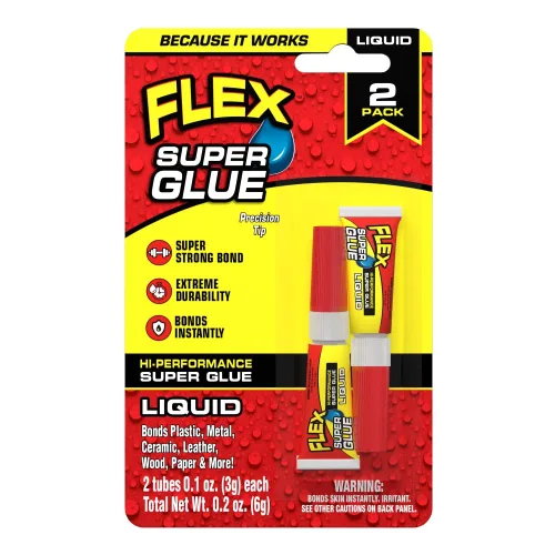 Miniatura 19 de Flex Super Glue Líquido, Botella de 20 Gramos, Pack de 2, Transparente, Enlace Instantáneo, Secado Rápido, Adhesivo de Cianoacrilatos, Punta