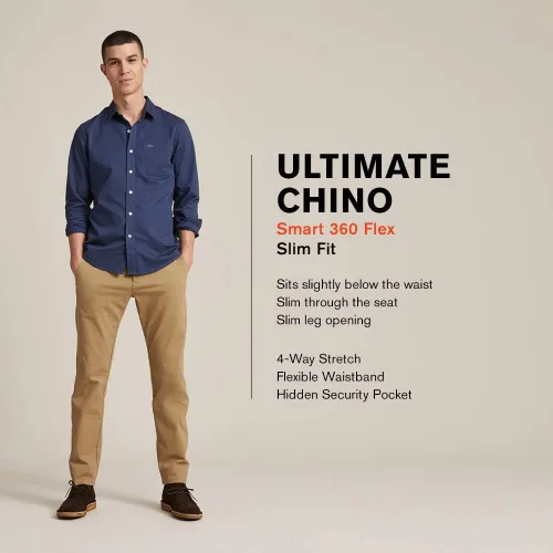 Miniatura 3 de Dockers Smart 360 Flex Pantalones chinos de ajuste recto, el mejor, para hombre