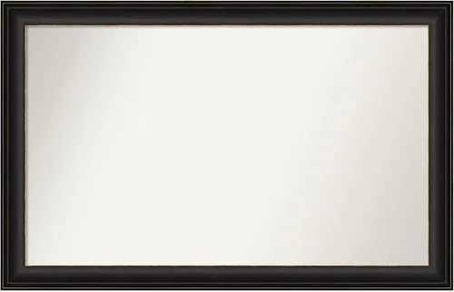Miniatura 401 de Amanti Art Espejo de baño de bronce para sobre el fregadero, 24 x 24 pulgadas, espejo cuadrado de bronce Lara para tocador, marco de madera