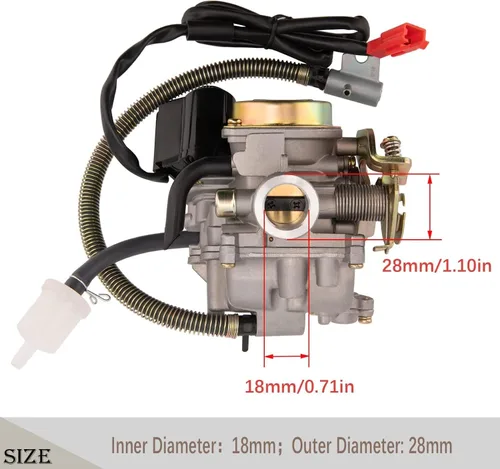 Miniatura 4 de Carburador de 50 cc de 4 tiempos GY6 de alto rendimiento 139QMB Carburador para Gy6 50cc 49cc Scooter ciclomotor PD18J Motor de carbohidratos