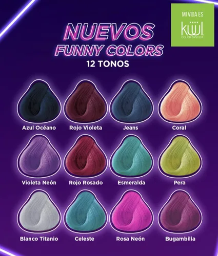 Miniatura 2 de Colores divertidos de Küül's - Tintes de Fantasia ((ROJO VIOLETA), 3.04 oz)