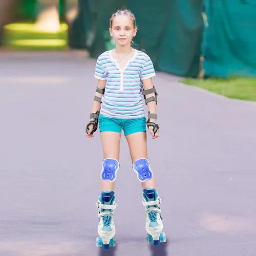 Miniatura 3 de Adjustable Kids Roller Skates for Girls and Boys Ages 3-5 5-8 8-12, All 8 Wheels of Girl's Skates Shine, Safe and Fun Illuminating for Outdoor