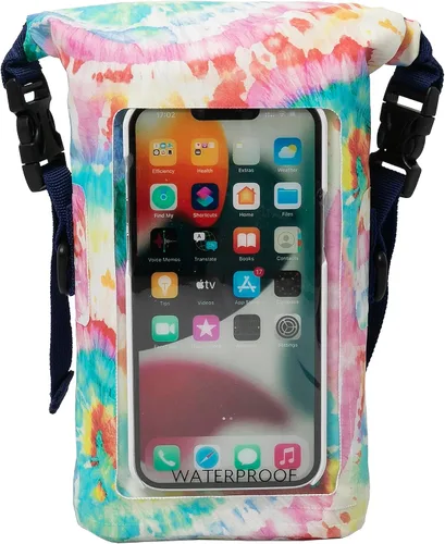 Miniatura 2 de geckobrands Bolso impermeable para teléfono con bolsa seca de 2L y correa ajustable, protege tu teléfono y objetos de valor mientras estás