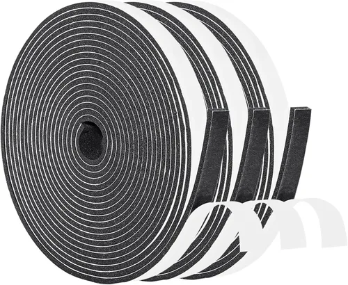 Miniatura 24 de Yotache Cinta De Tira De Sellado De Goma Espuma 2" x 1/4", Tiras Adhesivas De Espuma Cinta De Espuma De Celda Cerrada Burlete Meteorológico