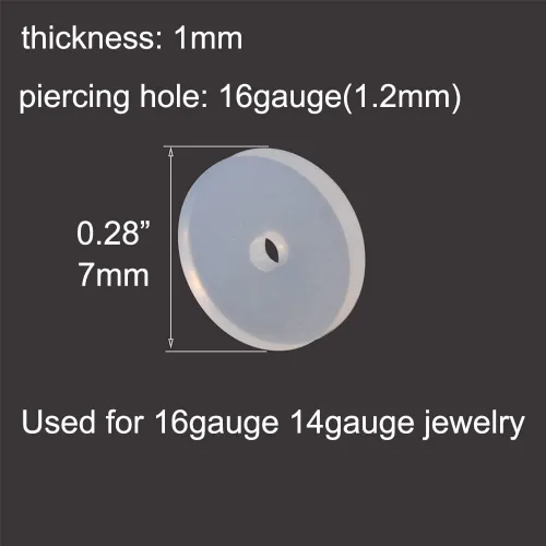 Miniatura 2 de MODRSA Almohadillas de disco transparente sin tirones de plástico para piercing Bump, discos de silicona, disco de perforación de silicona