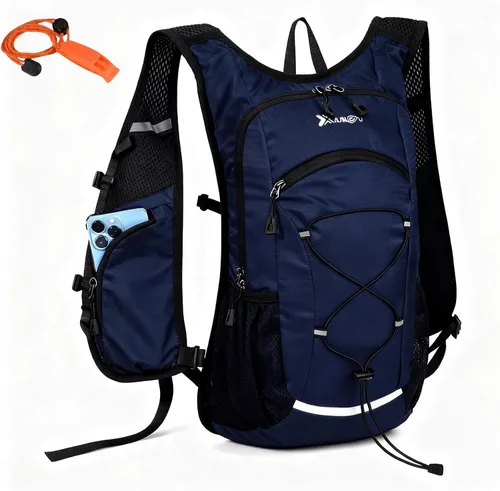 Miniatura 10 de DOJUNS Mochila de senderismo ligera Mochila de viaje 20L impermeable Mochila de senderismo Mochila de camping para hombres y mujeres (negro)