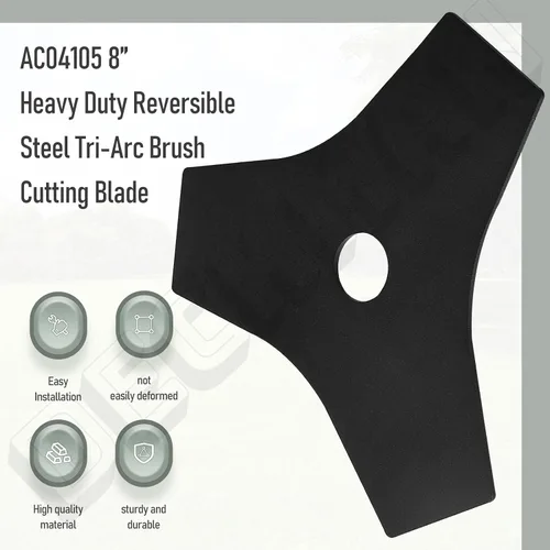 Miniatura 6 de AC04105 - Juego de 2 cuchillas de repuesto de acero reversible de 8 pulgadas para corte de cepillo Tri-Arc compatibles con Ryobi para Mdoels