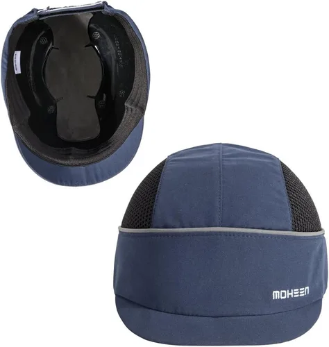 Miniatura 8 de MOHEEN Gorra de seguridad estilo gorra de béisbol con rayas reflectantes, ligera y transpirable, gorra de protección para la cabeza