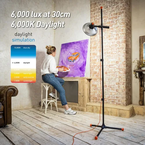 Miniatura 4 de Lámpara de estudio Daylight Artist 2-6,000 Lux LED con CRI 95+, pantalla de 24 cm de ancho