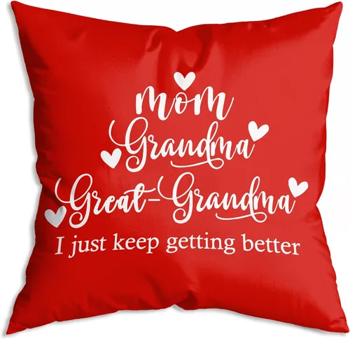 Miniatura 16 de Regalos para abuela, fundas de almohada de 18 x 18 pulgadas, regalos de anuncio de embarazo para abuela, regalos de bisabuela de nietos, regalo
