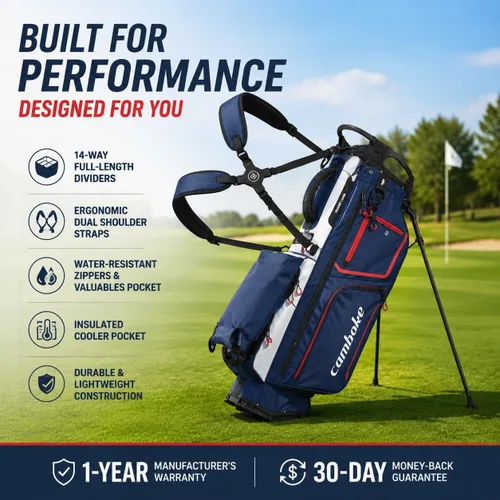 Miniatura 7 de Soporte divisor de longitud completa de 14 vías de alta calidad, apto para bolsa de golf, bolsillo ligero para enfriar y bolsillo para teléfono