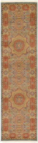 Miniatura 35 de Unique Loom Palace Collection - Alfombra bohemia tradicional, medallón, vintage (2 pies x 3 pies, rectangular, azul claro/bronceado)