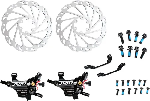 Miniatura 2 de Juego de pinzas de freno de disco hidráulicas accionadas por cable M1, freno híbrido extra potente para carretera/montaña/ciclocross/grava/bicicleta