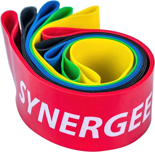 Miniatura 3 de Synergee Mini bandas de resistencia para ejercicio físico que funcionan mejor cuando entrenas en casa o en el gimnasio a) Multicolor 5 Pack