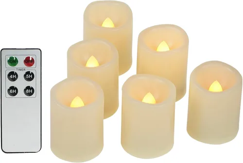 Miniatura 15 de Velas pequeñas de luz led, efecto de llama parpadeante, con pilas y control remoto. Luces decorativas para bautismo, bodas, fiestas, regalos. 6