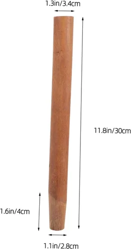 Miniatura 7 de KOMBIUDA Mango de madera de repuesto de 11.81 pulgadas, mango ergonómico de cuchara multiusos para cucharón de cocina, cuchara de estiércol, cuchara