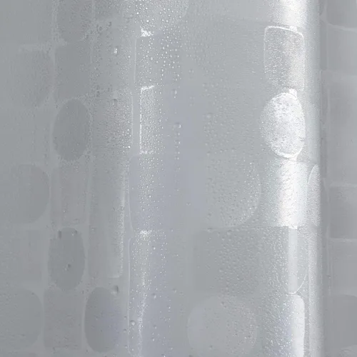 Miniatura 6 de Cortina de ducha corta transparente de 60 pulgadas de largo, forro de cortina de baño de plástico impermeable, semitransparente, calidad de hotel