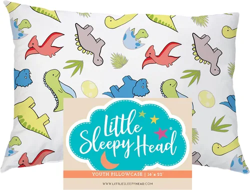 Miniatura 32 de Little Sleepy Head Funda de almohada para niños pequeños, 100% algodón y funda de almohada hipoalergénica para almohada de niños pequeños, funda