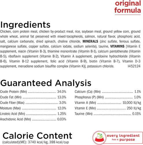 Miniatura 4 de Purina Cat Chow Naturals - Alimento seco para gatos con vitaminas, minerales y nutrientes añadidos, Naturals Original - Bolsa de 13 libras