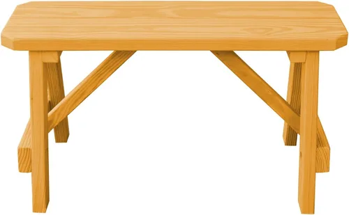 Miniatura 52 de Furniture Barn USA Banco tradicional de pino tratado a presión de 2 pies, tinte de cedro
