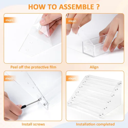 Miniatura 7 de Estante organizador de esmalte de uñas de 6 niveles, soporte acrílico para pintura de uñas, tinta de tatuaje, aceite esencial, almacenamiento